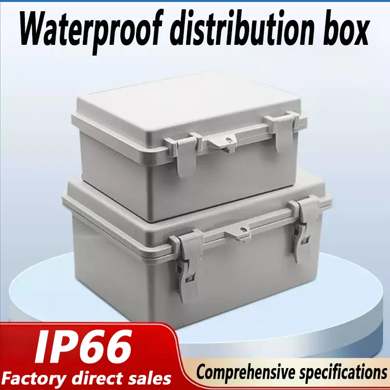 New ABS Material Polycarbonate Outdoor Waterproof Distribution Box, Cable Clip-Type Wiring Box, Instrument Control Box