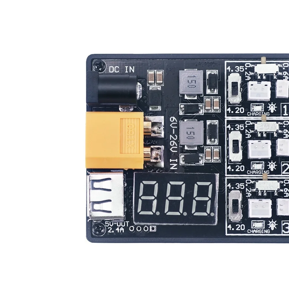 

1 шт. плата зарядного устройства для XT60 для RC самолета, аккумулятор, 6-канальный 1S LiPo/LiHV аккумуляторы, плата зарядного устройства 12A3V, адаптер, электроинструменты