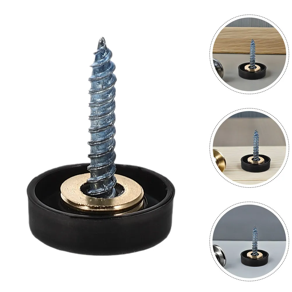 12Pcs Stainless Steel Mirror Nails Thickened Fixing Screws for Bathroom Makeup Mirrors Decorative Cap Covers Glass Nails