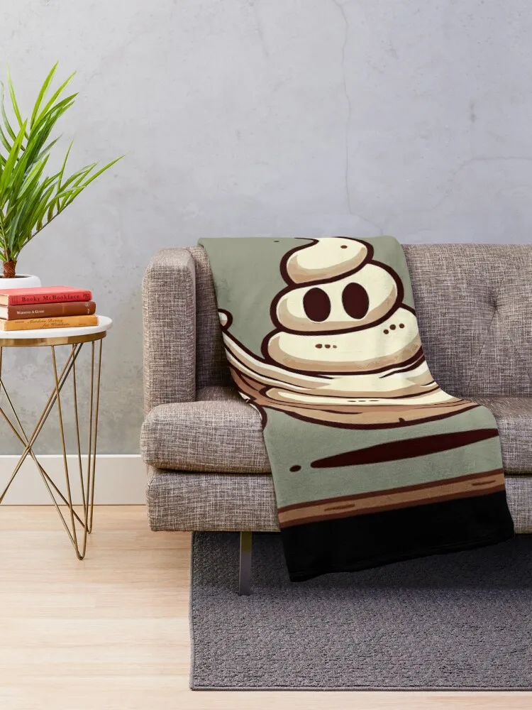 Funny Poop Poop Ghost Bull Sheet Poop Throw Blanket Tourist Fashion Sofas Thermal Blankets