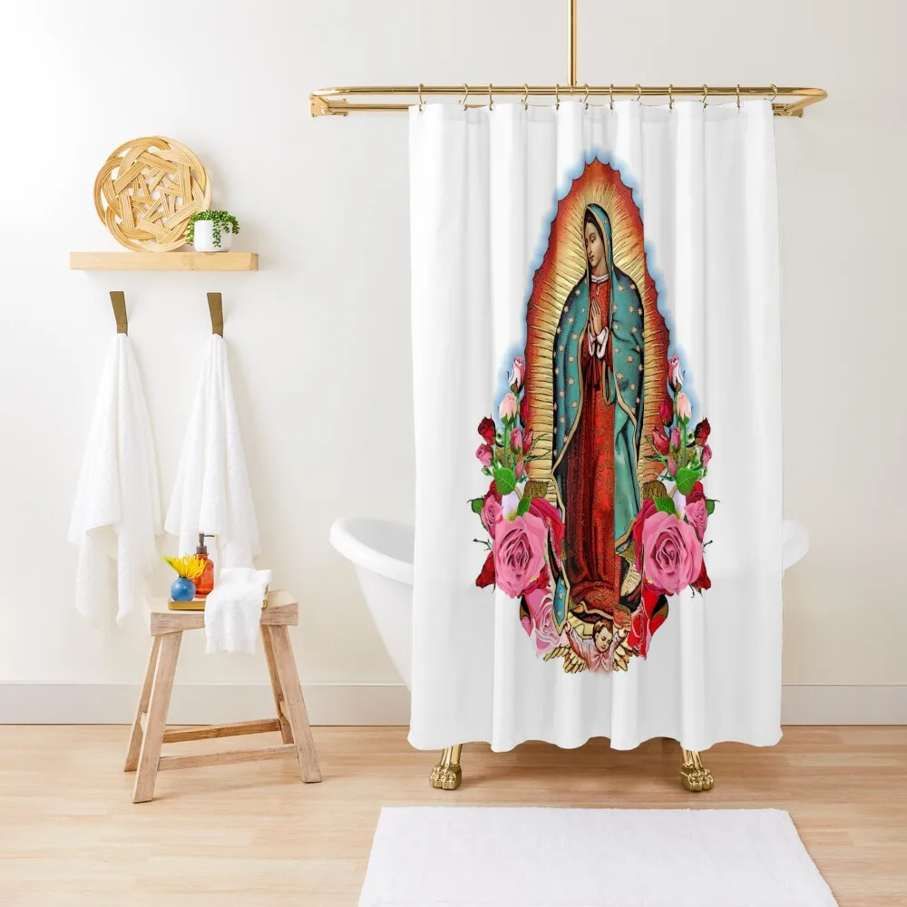 

Our Lady of Guadalupe Shower Curtain Shower For Bathrooms Cover Curtain