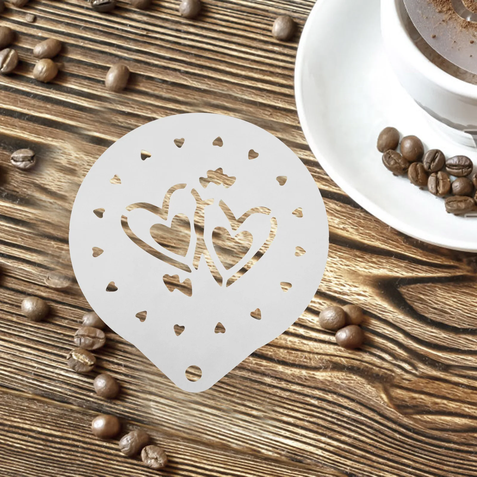 

6 Pcs Mother's Day Stencils Baking Coffee Cake PET Plastic Cookie Cupcake Fondant Stencils Spray Flower Molds Reusable Safe