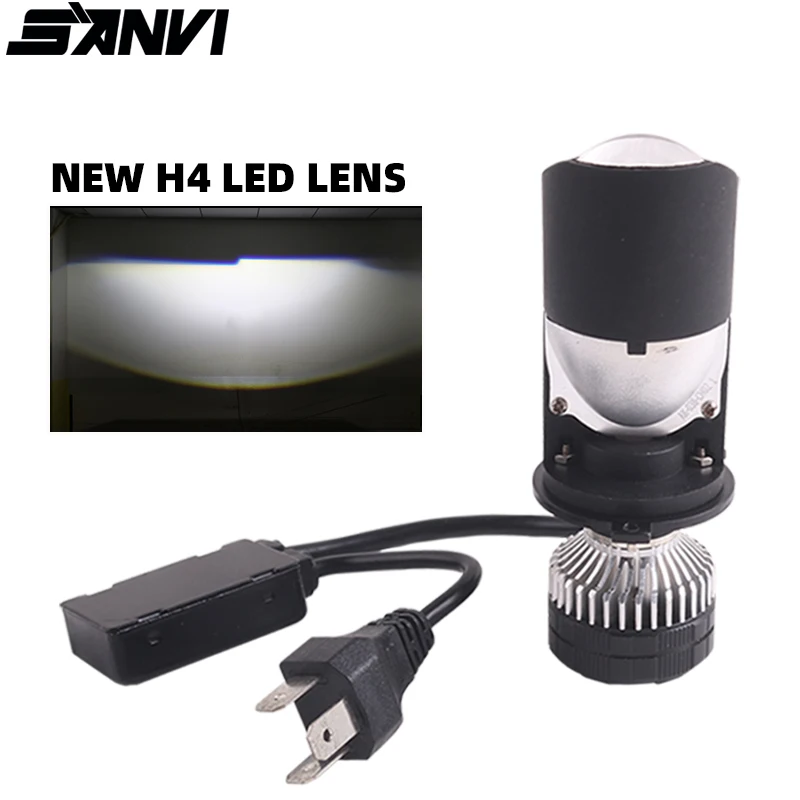 Mini H4 Bi Led Lens Projector Car Auto Lamps 6000K White Motorcycle Headlight Installation Kits In Light System