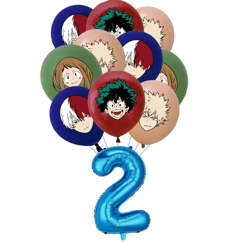 My Hero Academia Geburtstagsparty-Dekoration, Einweggeschirr, Tassenteller, Ballon-Hintergrund, Banner, Kinderbevorzugung, Babyparty-Zubehör – Detail 19