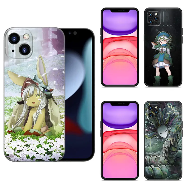 Made in Abyss Black Silicone Phone Case For Apple iPhone 12 13 Mini 11 14 15 Pro Max 7 8 Plus X XR XS SE 2020 2022