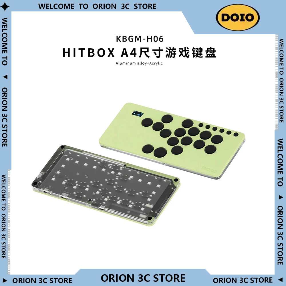 Doio Hitbox Kbgm-H06 Pro Беспроводная индивидуальная игровая клавиатура с горячей заменой Геймерская клавиатура PS5 PS4 для игр Мультимедийная клавиатура