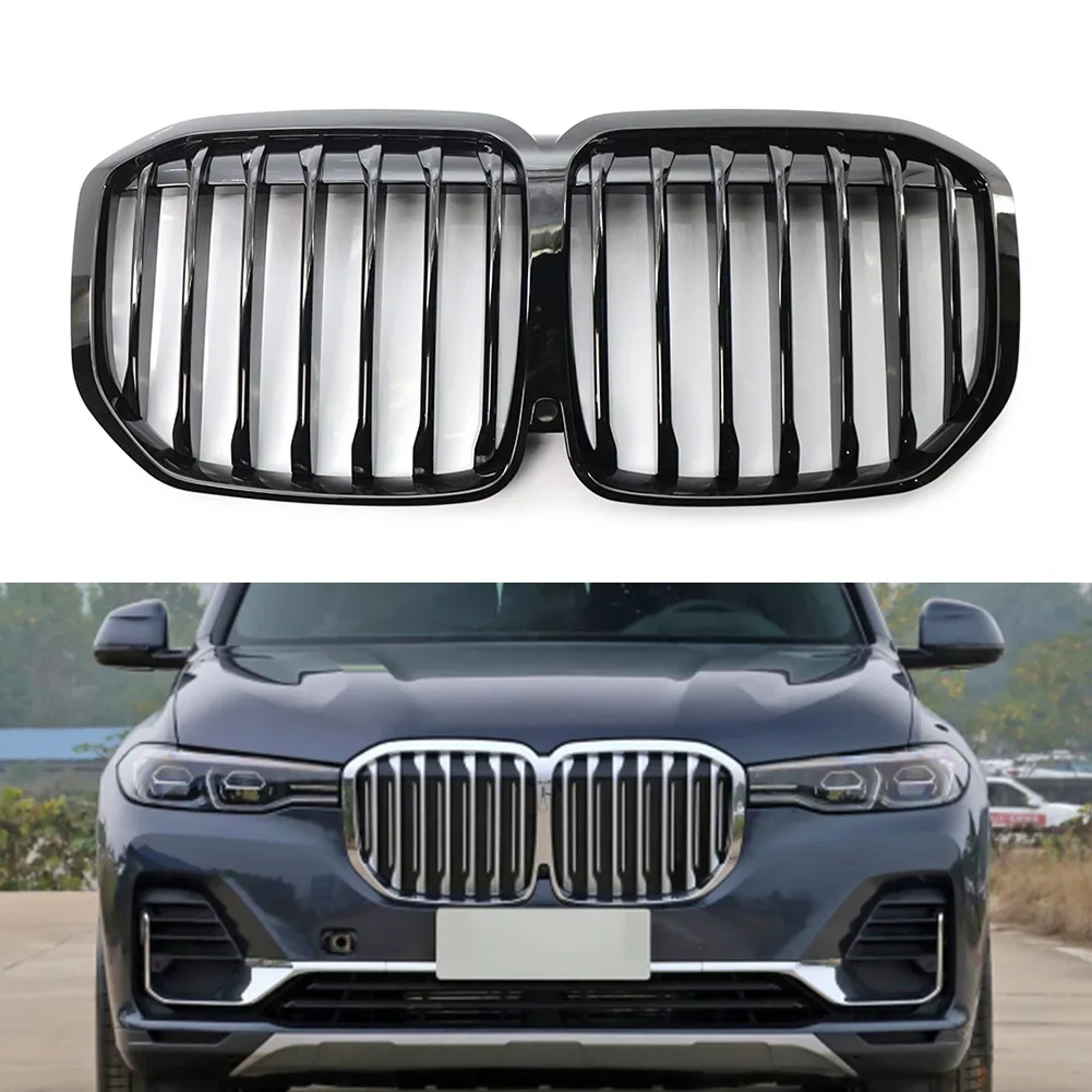 

X7 Car Front Kidney Racing Grille for BMW G07 2019 2020 2021 2022 ABS Plastic Glossy Black Grills