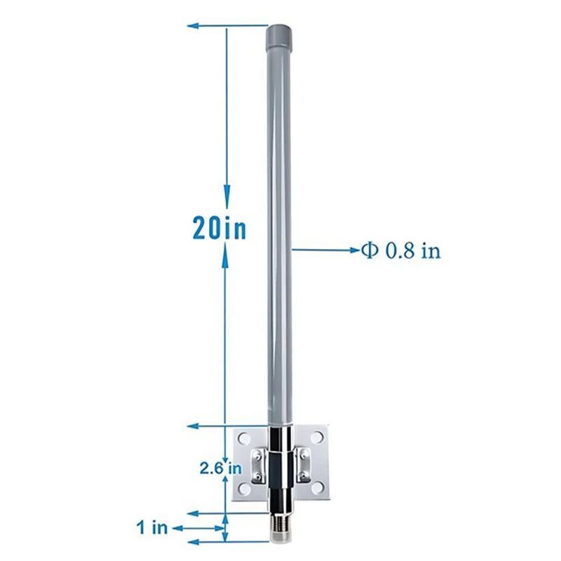 12dBi High Gain Lorawan 5.8GHz Omnidirectional Fiberglass Antenna for GSM Outdoor Monitoring Hotspot Mining 5150-5850MHz Frequen