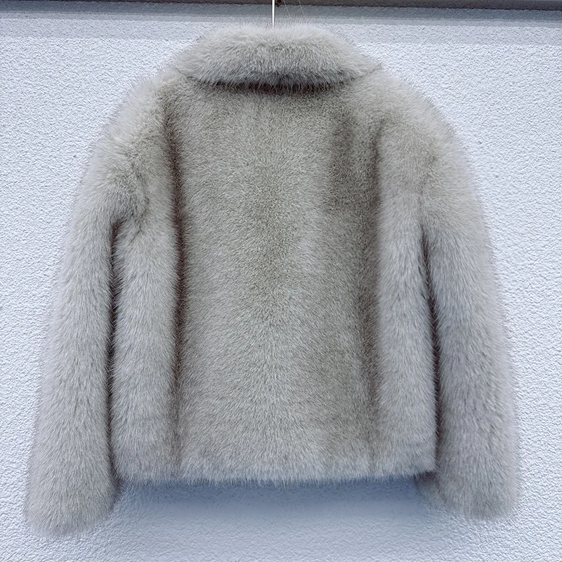 Casual Winter Faux Fur Coat Woman New Fashion Autumn Fur Plush Fluffy Jacket Warm Thick Long Sleeve Streetwear Outerwears