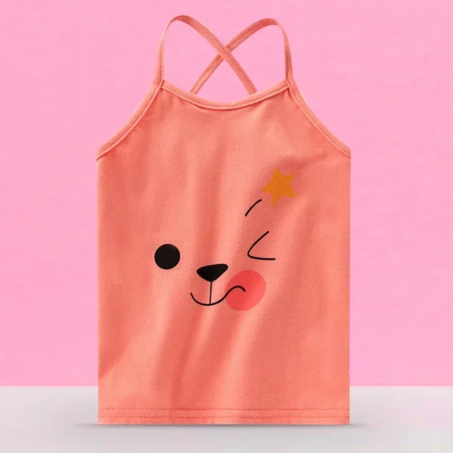 Summer Tank Top For Girls 2024 Cotton Kids Underwear Girls Camisole Children Undershirt Baby Singlet Toddler Clothing