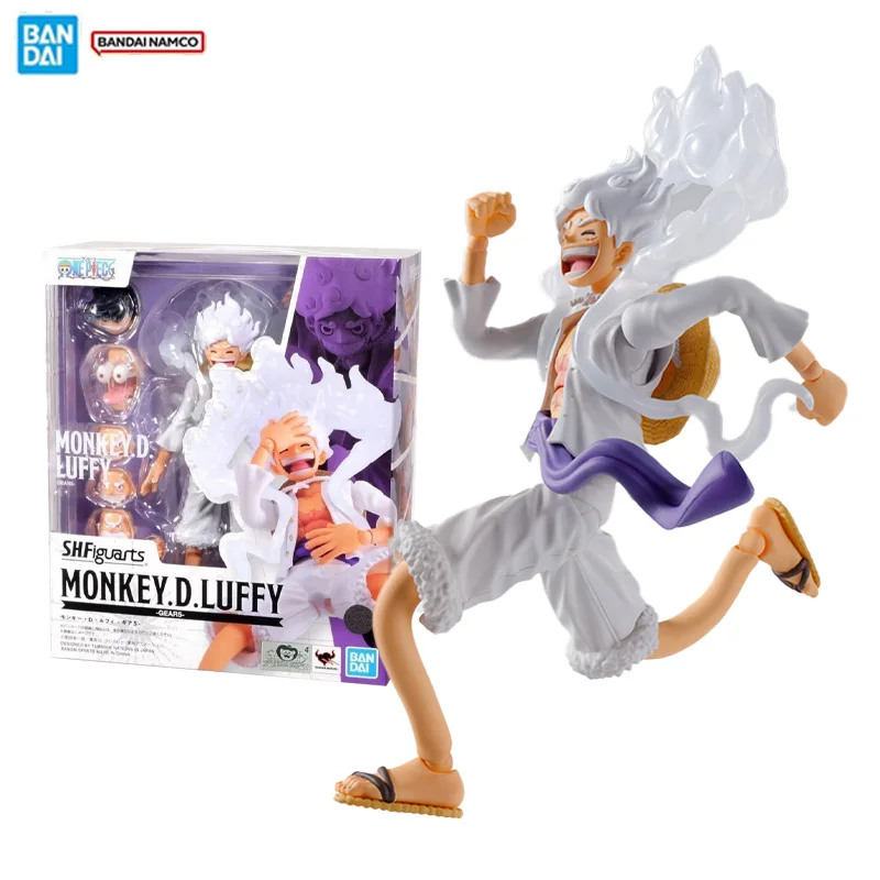 

Bandai Original Genuine Figure One Piece Model Kit SHF Monkey D. Luffy Gear5 Collection Action Figure Model Boys Toys Gifts