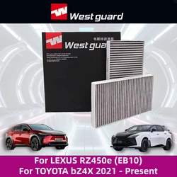 Lexus用フィルターWESTGUARD-CABIN,rz450e eb10,MK1070-2,toyota bz4x 2022用,現在8713942050