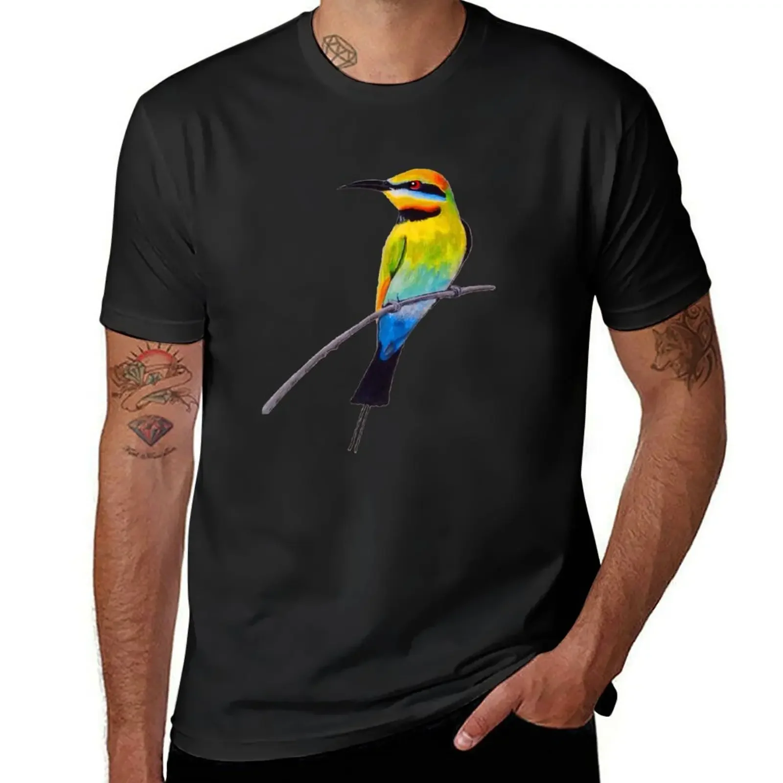 Rainbow Bee-eater T-Shirt graphic t shirts valentines clothes luxury t-shirt cute tops heavy weight t shirts for men