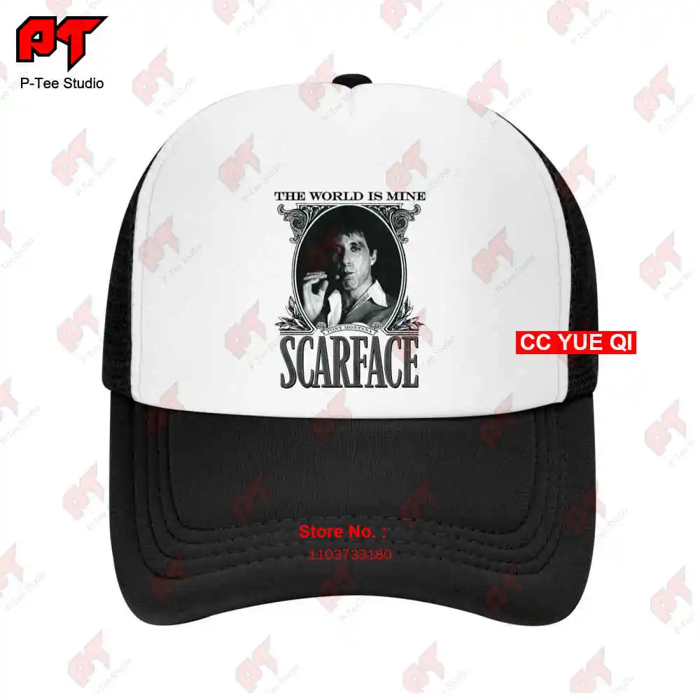 Scarface Tony Montana Dollar Face World Is Mine Baseball Caps Truck Cap G5RB