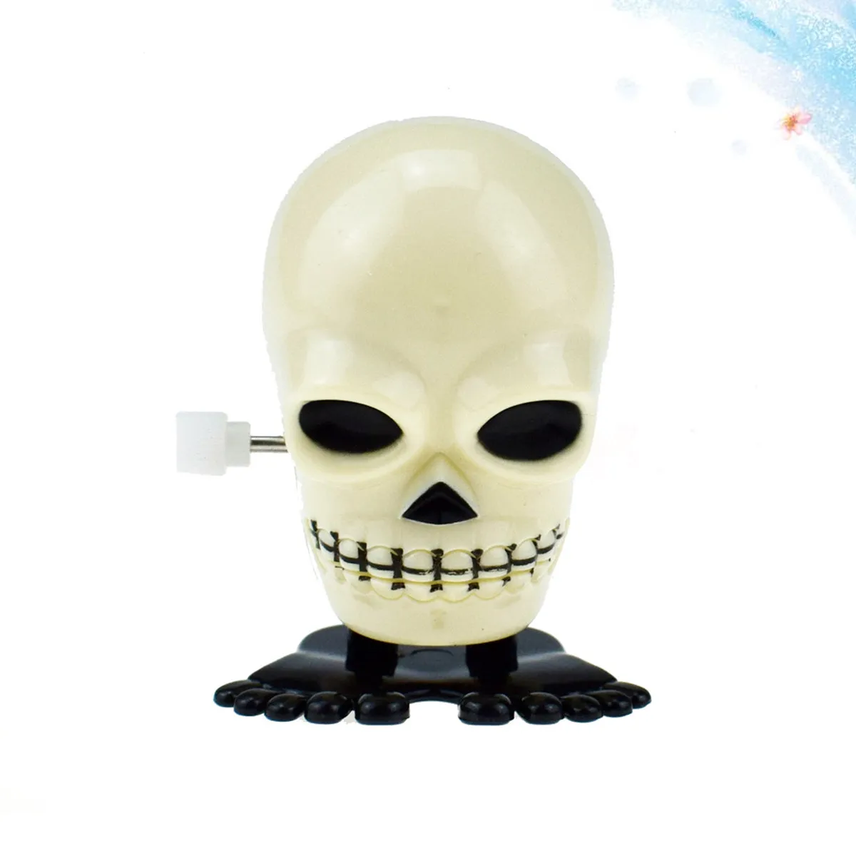 

Набор из 6 светящихся в темноте заводных игрушек-черепов для Хэллоуина, реквизит для вечеринок, подарки для детей, заводные игрушки