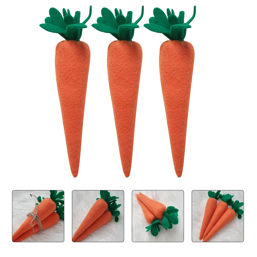 

12 Pcs Decorate Easter Decoration Carrot Artificial Carrots Decorations Ornament Fake