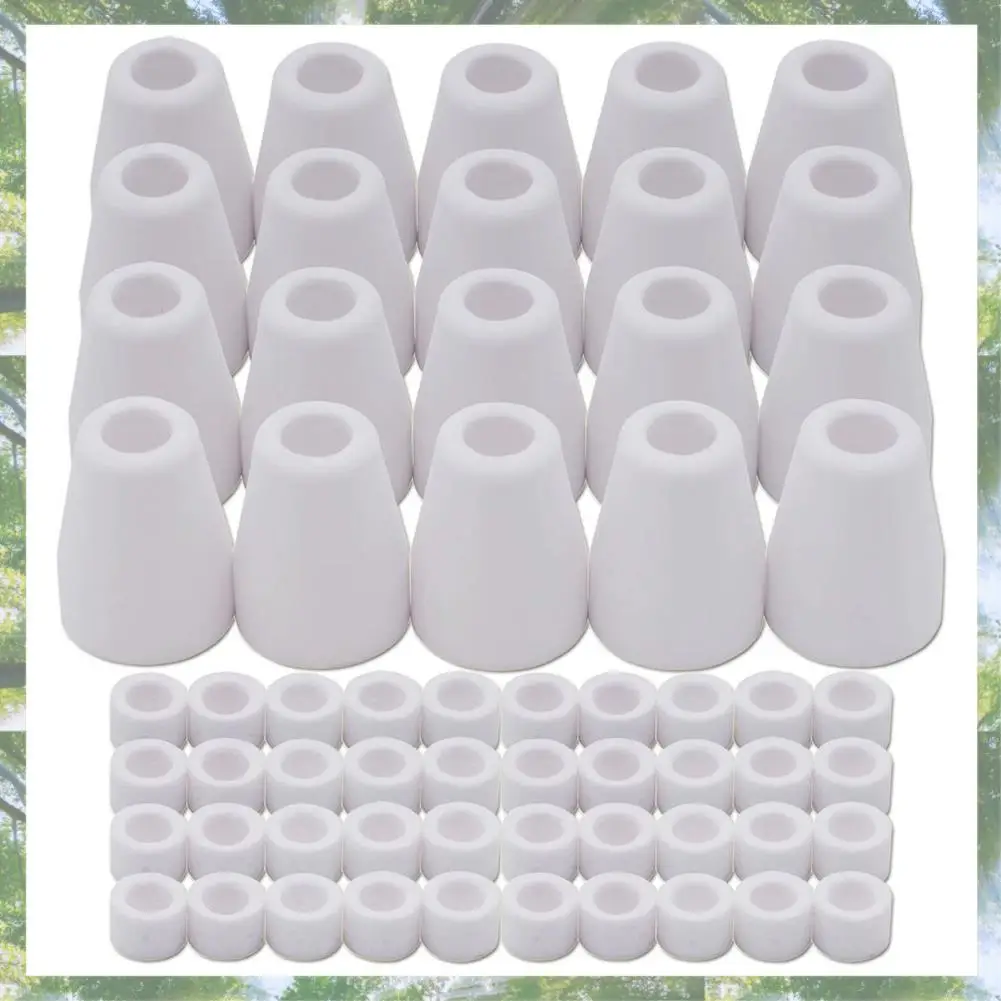 

Premium-60Pcs For PT-31 JG-40 WSD-LG40 Plasma Cutter Consumables Alumina Ceramics Shield Cup 18204 & Gas Ring 18785