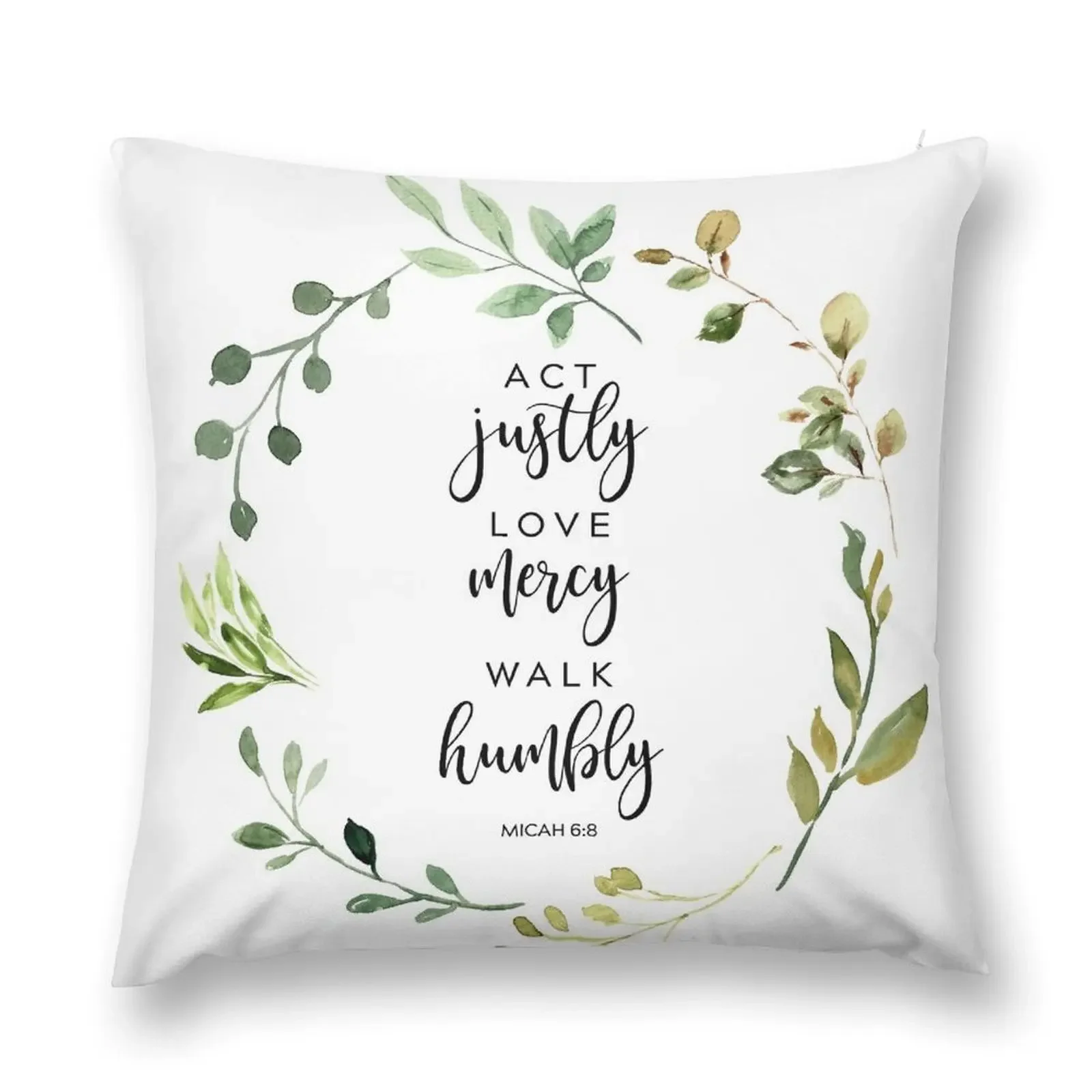 Act Justly Love Mercy Walk Humbly Throw Pillow Pillow Case Christmas christmas pillowcases pillow