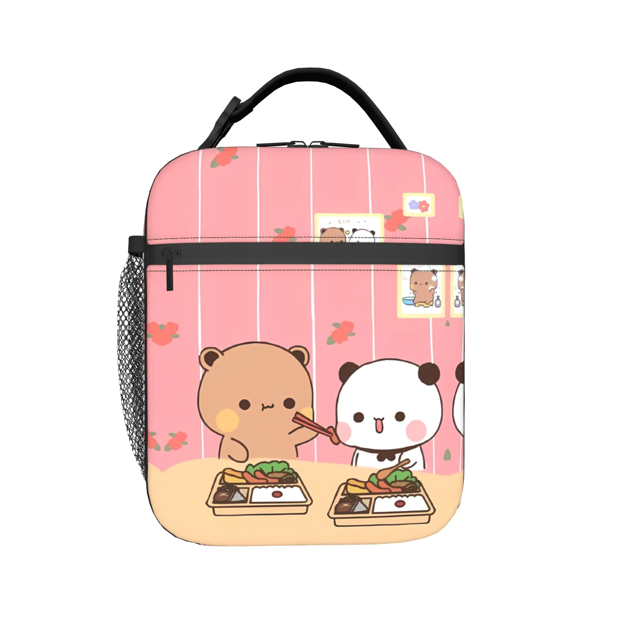 Cute Bubu And Dudu Cartoon Panda Lunch Bag  Leisure Lunch Box For Girls Portable Cooler Bag Waterproof Print Thermal Lunch Bags