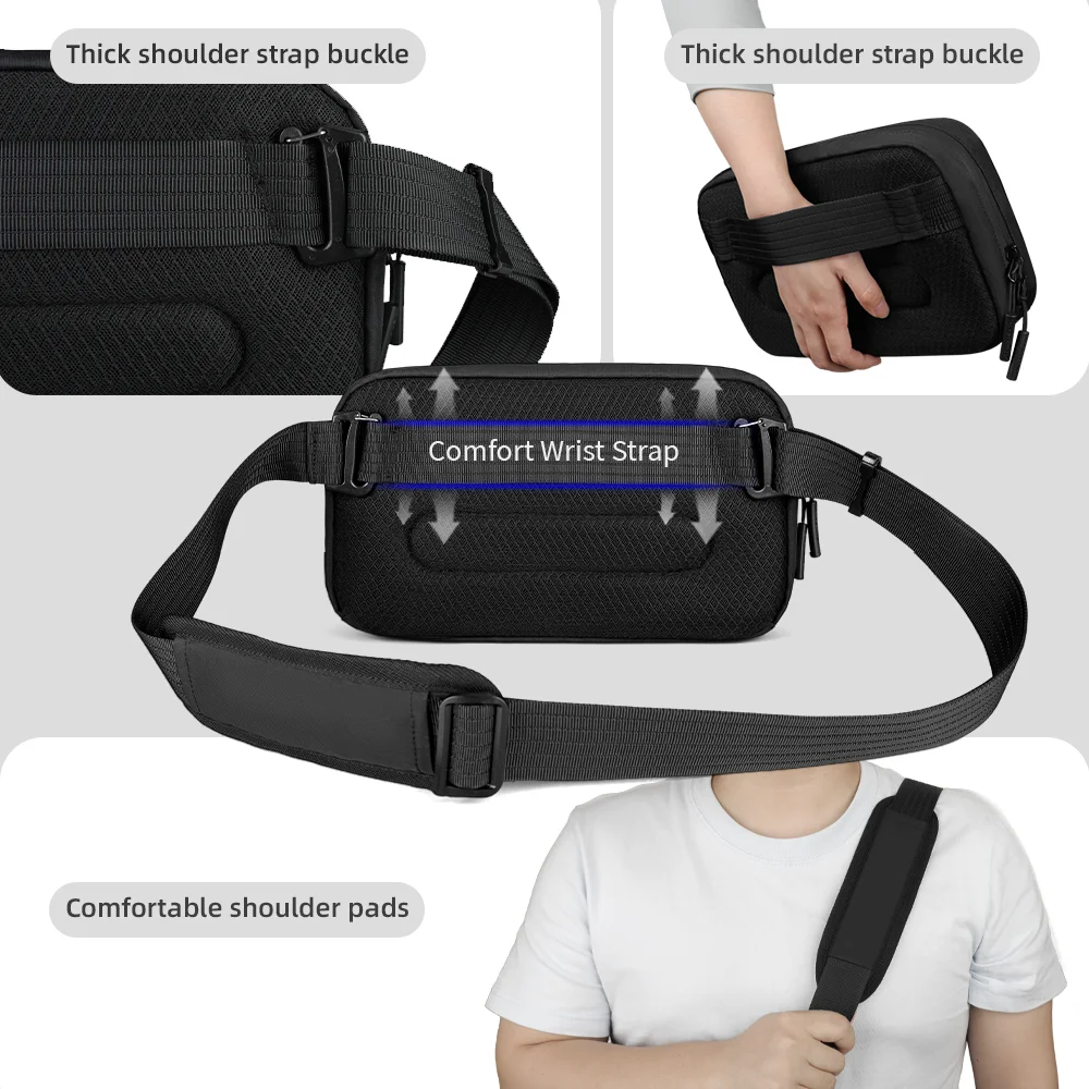 Heroic Knight Quality Men's Shoulder Bag Light Waterproof X-Pac Messenger Bag Stylish Clutch Bags With Detachable Shoulder Strap