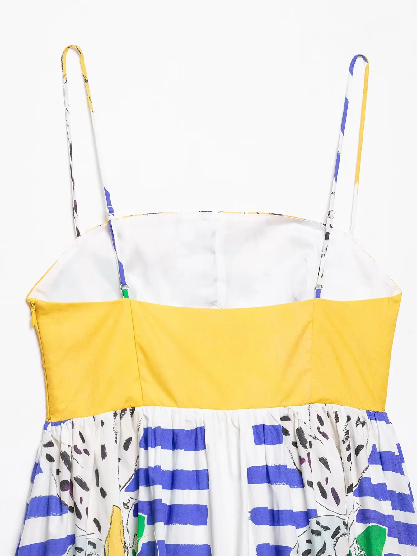 Zevity 2025 Donne Sexy Estate Frutta Patchwork Stampa Mini Sling Dress Femminile Chic Cerniera Laterale Casual Sottile Del Partito Abiti DS9305