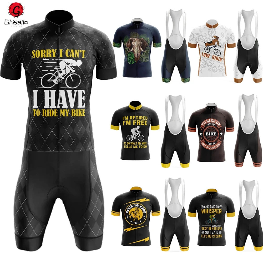 7 New Styles（11） Cycling Jersey Set Retro Bicycle Suit Bike Summer Sleeve Men Bib Shorts Clothes Por Team Men's Bike 20D Gel Pad