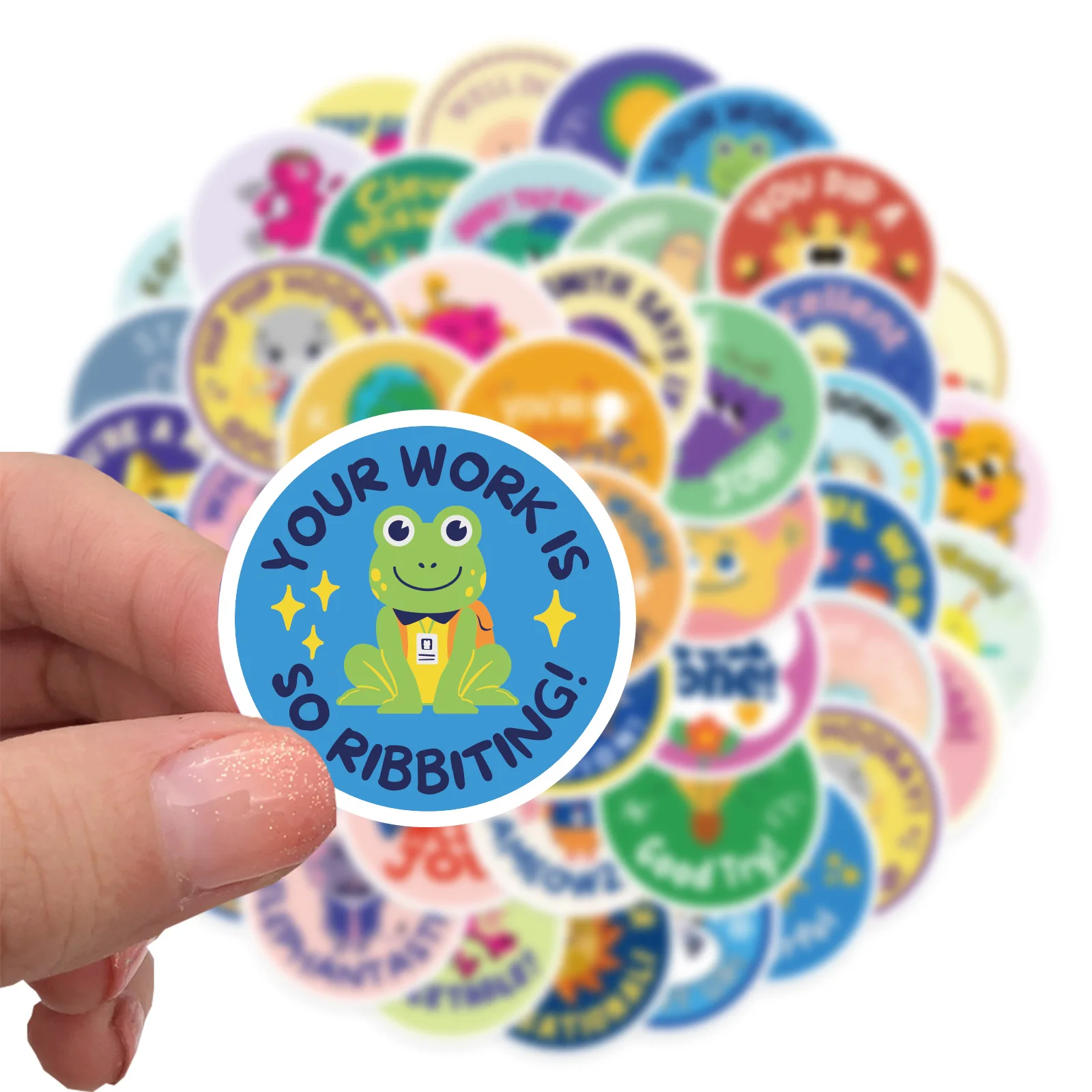 50pcs Cute Reward Stickers with Word Motivational Stickers for School Teacher Kids Student Stationery Stickers Kids