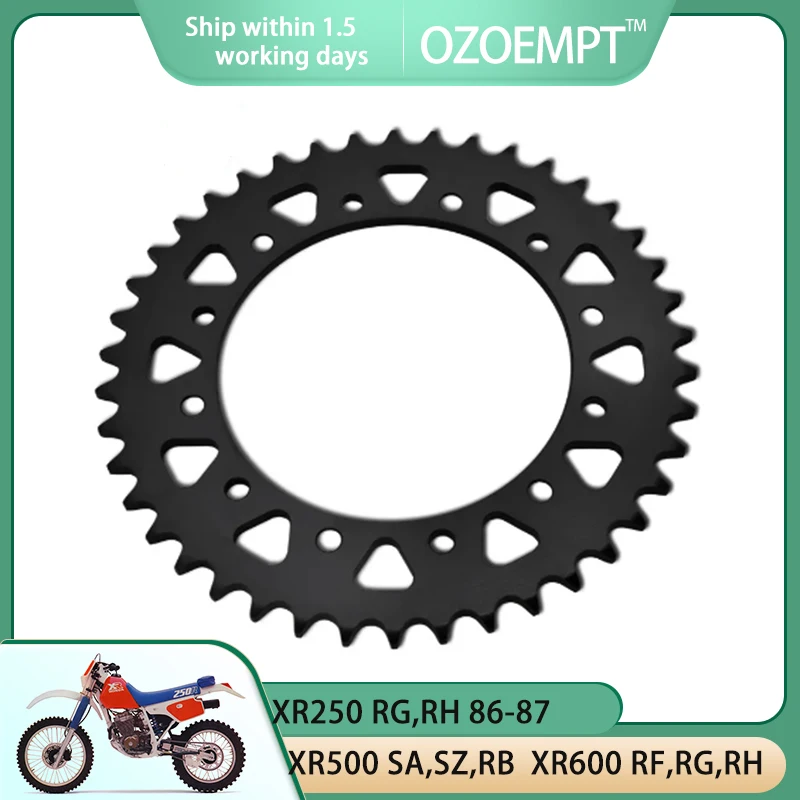 

OZOEMPT 520-48T Motorcycle Rear Sprocket Apply to XR200 RP,RR XR250 RG,RH,RJ,RK XR500 SA,SZ,RB,RC XR600 RF,RG,RH XL250