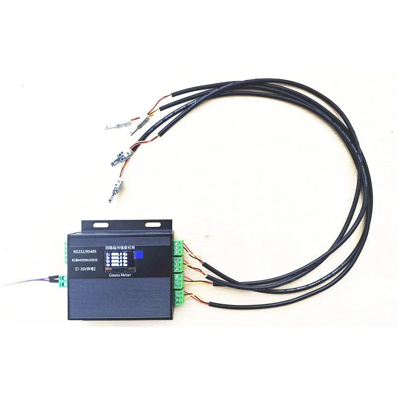 Magnetic Field Intensity Detection Module, Simple Gaussian Meter, Magnetic Pole Detection, with Screen Display RS485 Modbus