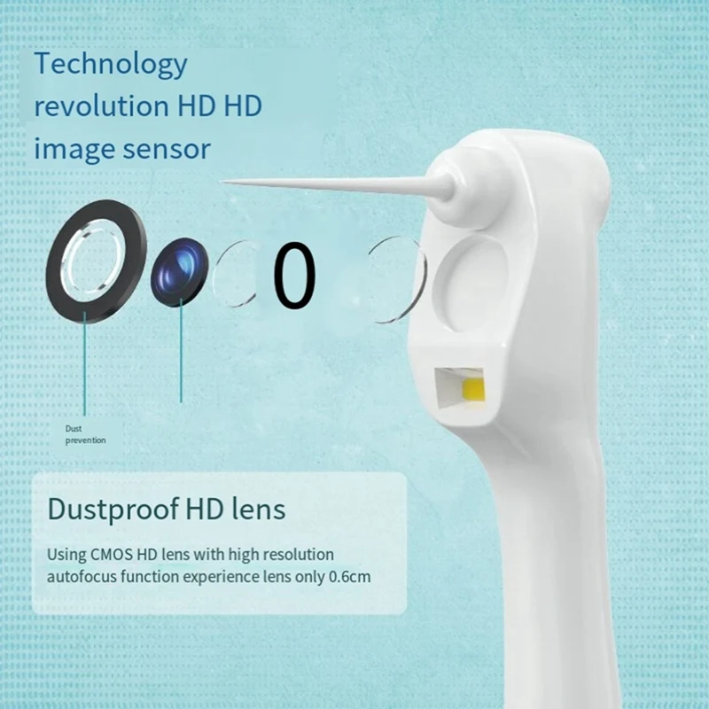 Visual Teeth Mirror HD Wifi Visual Intelligence Teeth Endoscope Teeth Examiner Waterproof Teeth Oral Endoscope