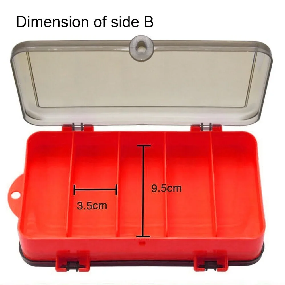 Portable Double Sided Split Bait Box Crank Jig Head Hook Set Fishing Jig Head Lure Soft Bait Fishing Gear Accessories Storage