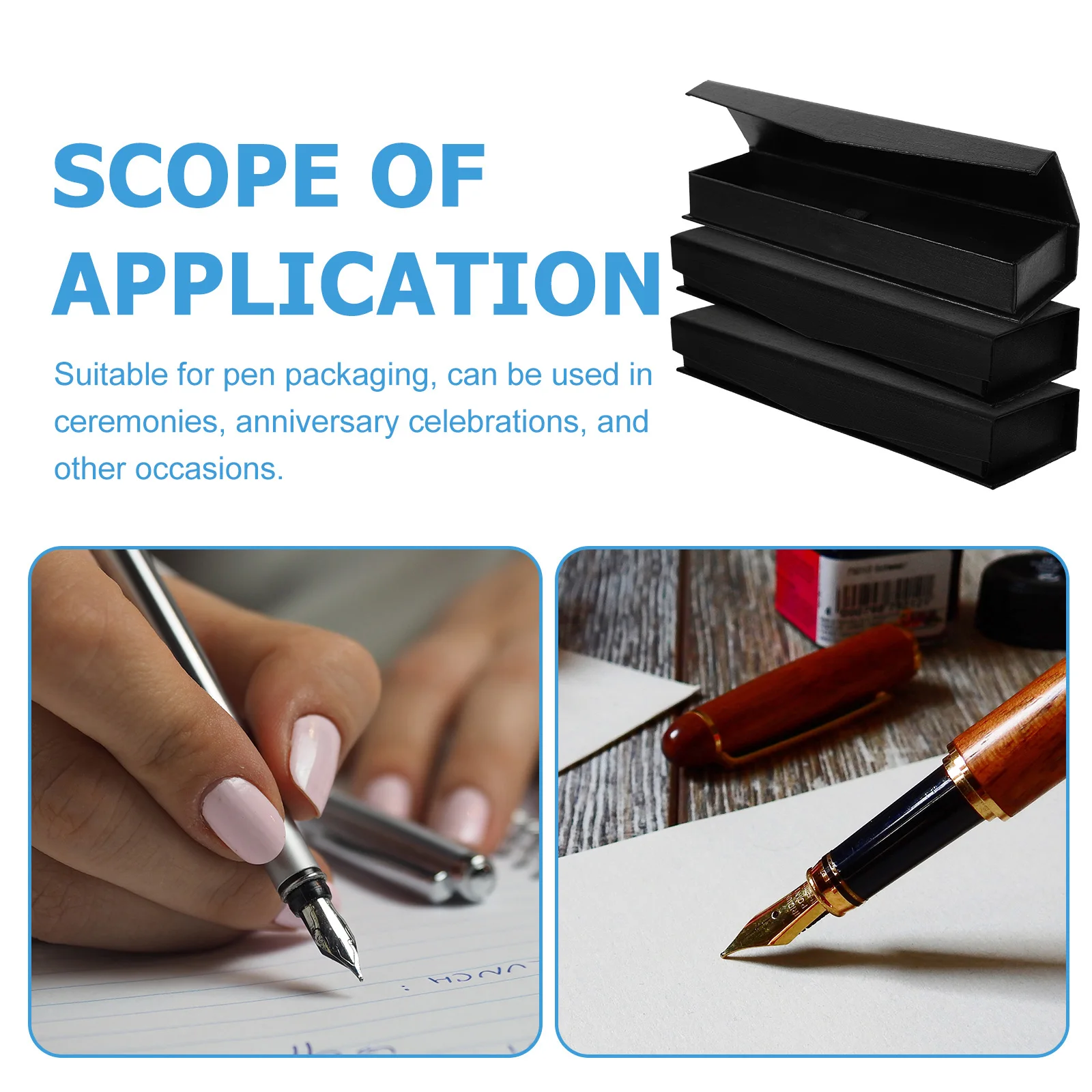 

3Pcs Cloth Pen Box Stylish Pen Gift Box for Writing Instruments Presentation Holder Suitable for Students Teens Adults Organizer