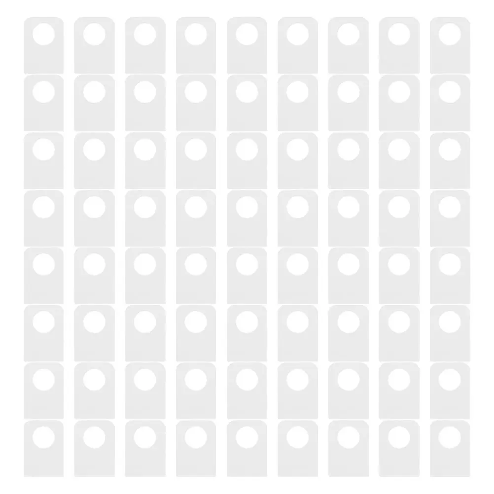 

500Pcs Sticky Hang Tabs Clear Plastic Round Hole Hooks for Retail Store Displays Home Office Organization No Trace Removal