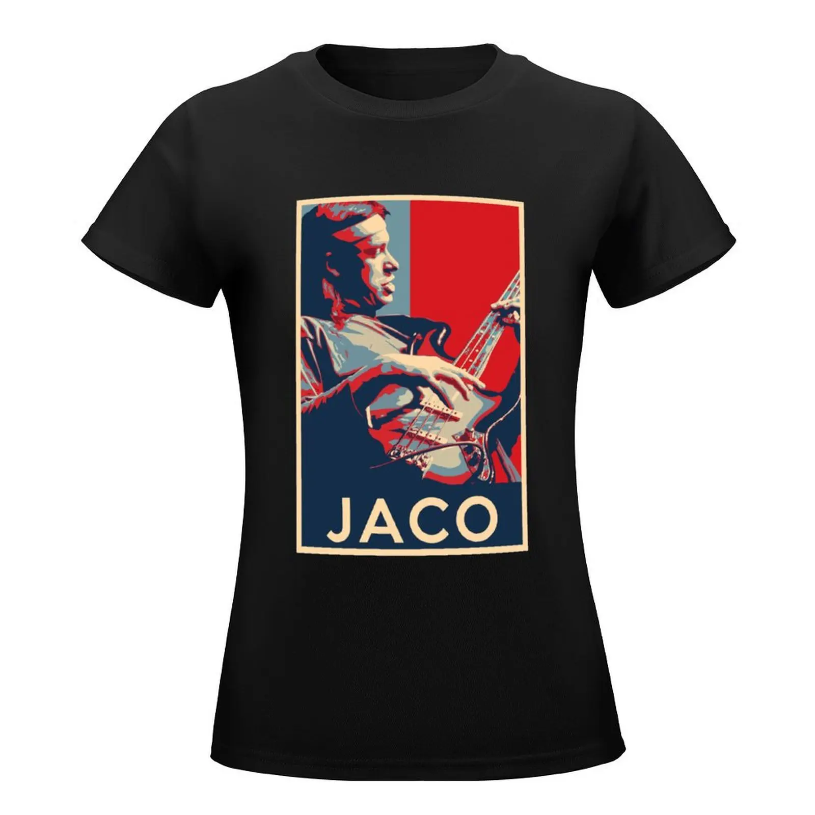 Jaco Pastorius Hope Poster - Sizes of Jazz Musician History T-Shirt funny graphics summer top Women tops