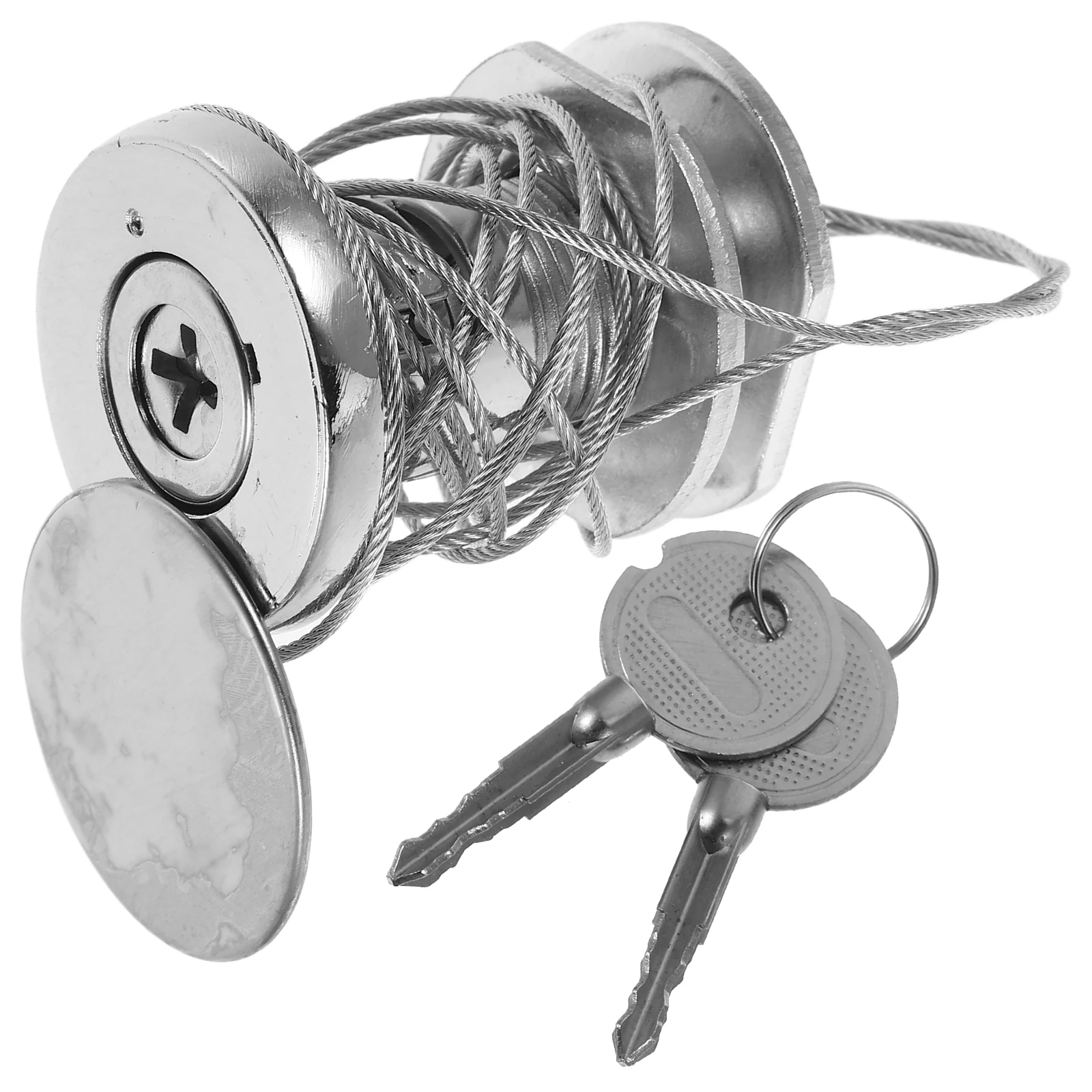 

1Set Garage Door Lock Heavy Duty Copper Core Steel Wire Emergency Flip Door Lock Easy Install Anti Theft Security Cable