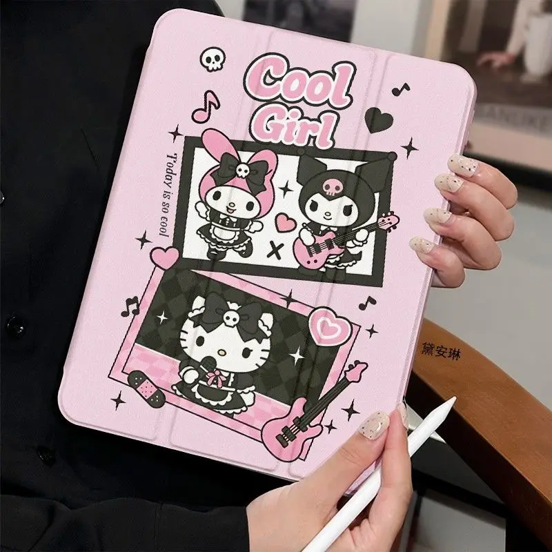 

For Xiaomi Pad Case MI Pad 7 6 5 6s Pro 12.4 inch Tablet Cases Catoon Cute Kuromi Anti-drop Cover With Pen Holder