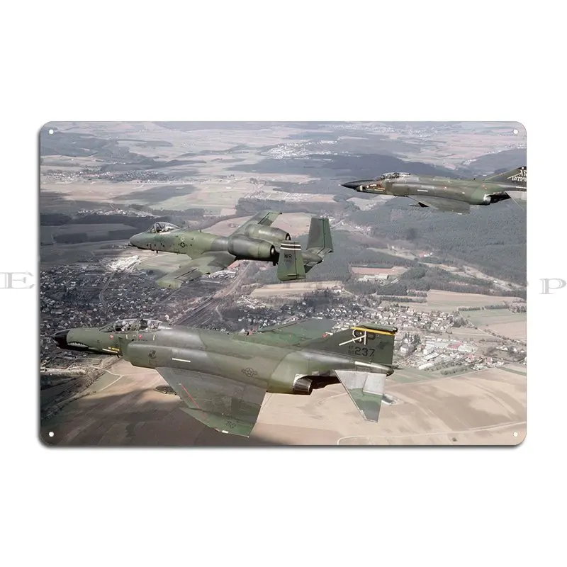 F 4 Phantom Jet Fighter Metal Plaque Poster Cinema Club Bar Printed Cinema Tin Sign Poster