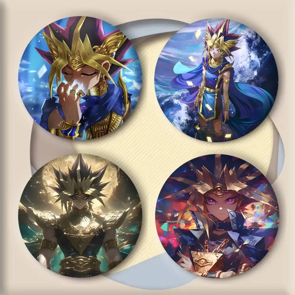 Anime Y-Yu Gi Oh Y-Yugioh Badges Round Cosplay Pin Bag Decor Fans Collect Friends Gifts Brooch Souvenir