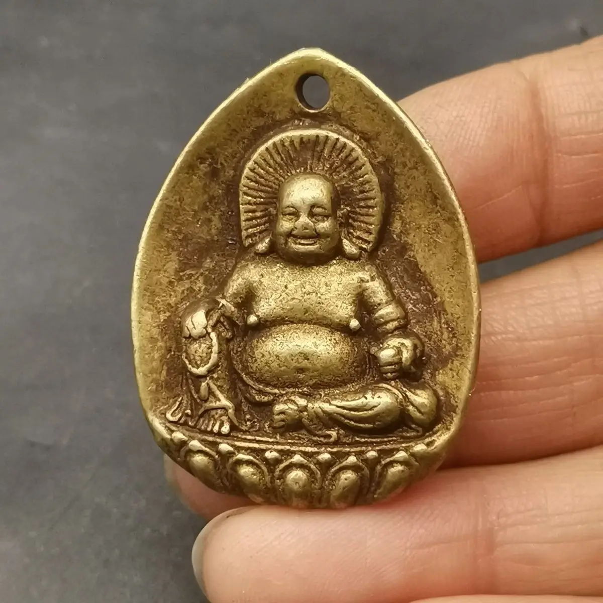 Tibetan Laughing buddha maitreya buddha amulet Statues Figurines Lucky Ornaments Home Decoration gifts
