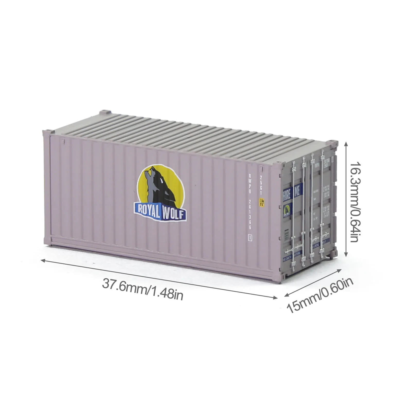 Evemodel N Scale 1/160 20ft Shipping Container 20\' Cargo Box with Magnets C15007 Logistics Series