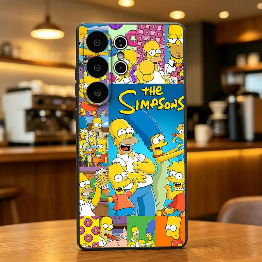 Phone Cover Case for Samsung Galaxy S26 Ultra S20 S21 FE S26+ S25+ S23 S25 Plus S24+ Note 20 8 9 10 S24 S10 S9 Cartoon Simpsons