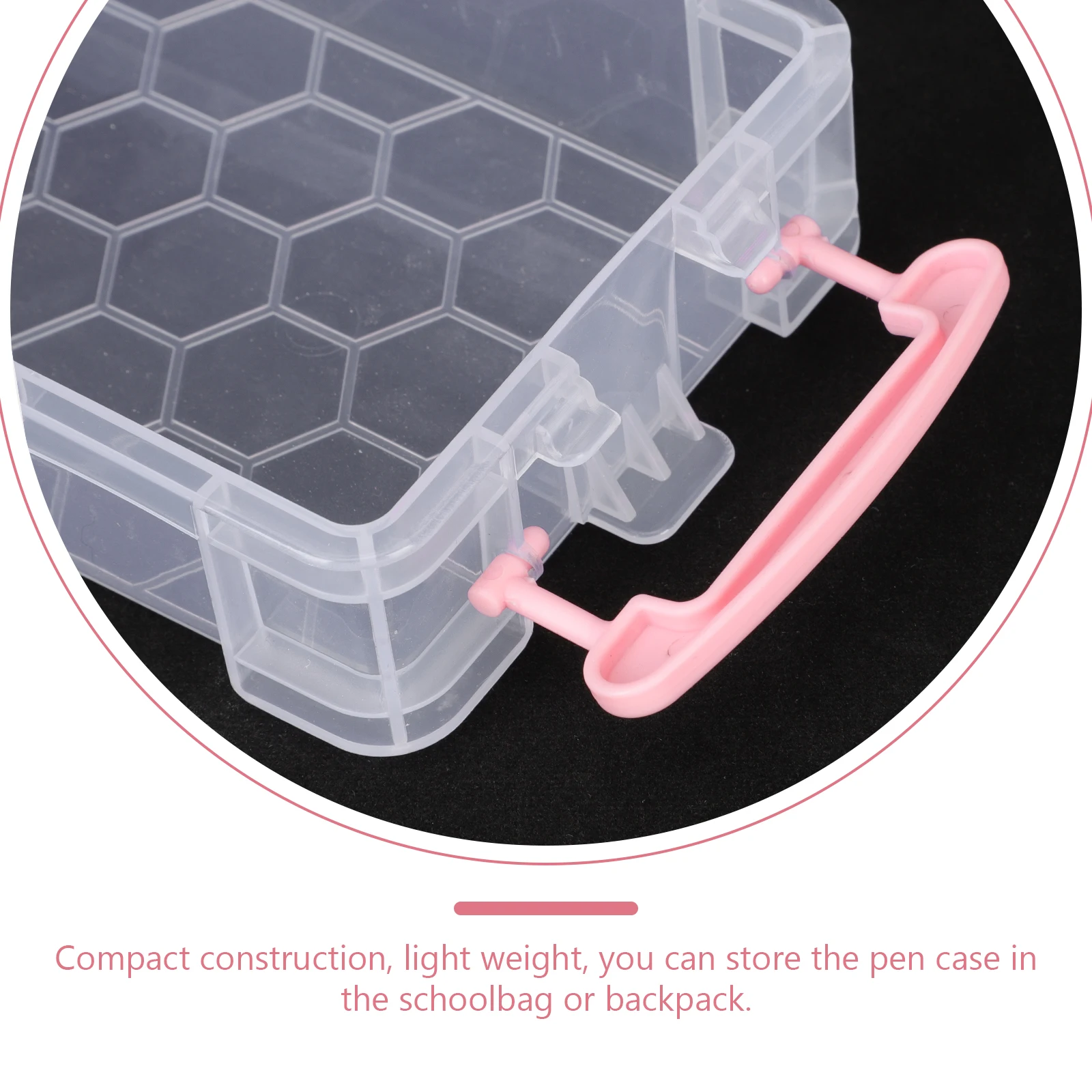 

1Set Pencil Case Stackable Large Capacity Portable Pen Holder Detachable Plastic Organizer for Students Stackable Pencil Box