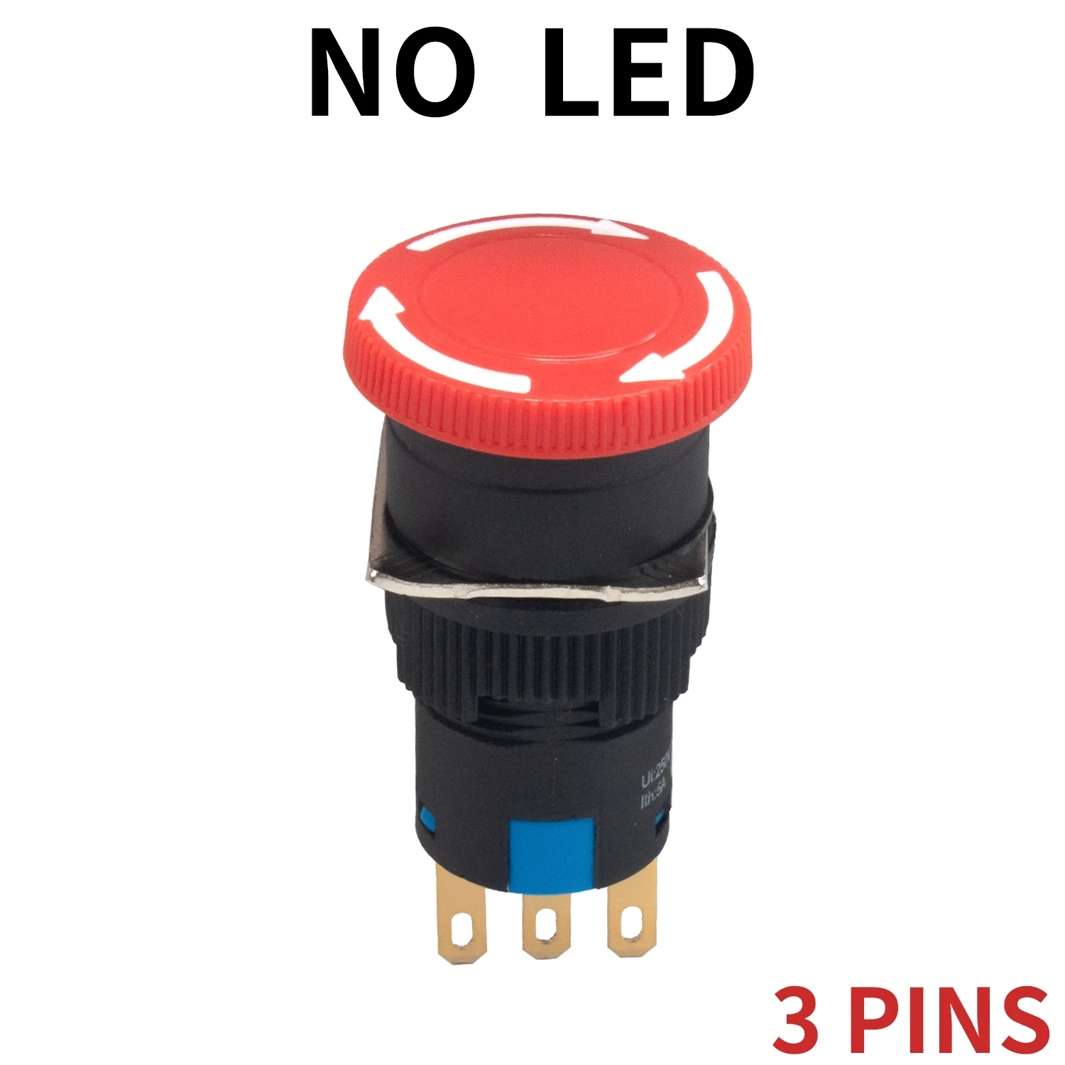

XB2 Knob Button switch self reset 22mm start 1NO NCMomentary Push Button Switch Metal Plastic head two three gear lock