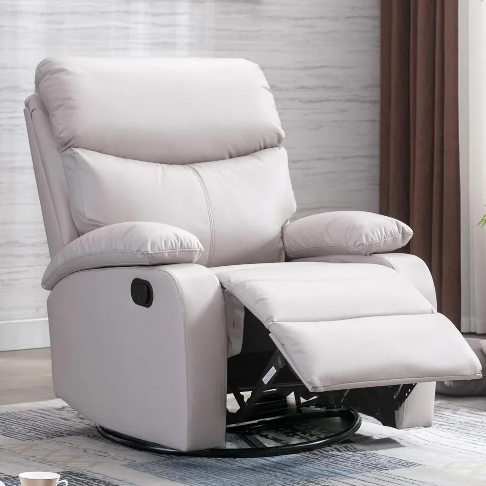 Swivel Rocker Recliner Chair, Rocking Recliner Chair, Rocker Recliners for Small Spaces, Manual Recliner Lazyboy Single Sofa