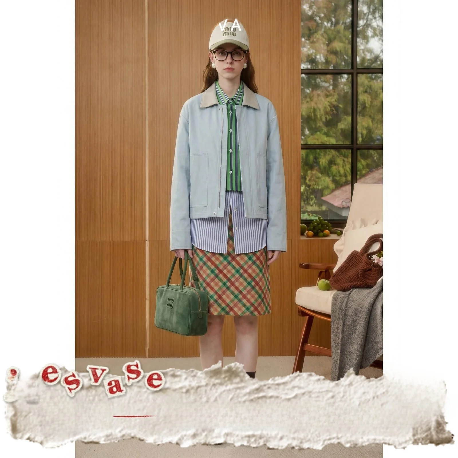 

Blue ort Coat Jaet Women's Loose Fit Turn-down Collar ort Length Button-up Vintage Sle Outerwear by Yu Hua Zun