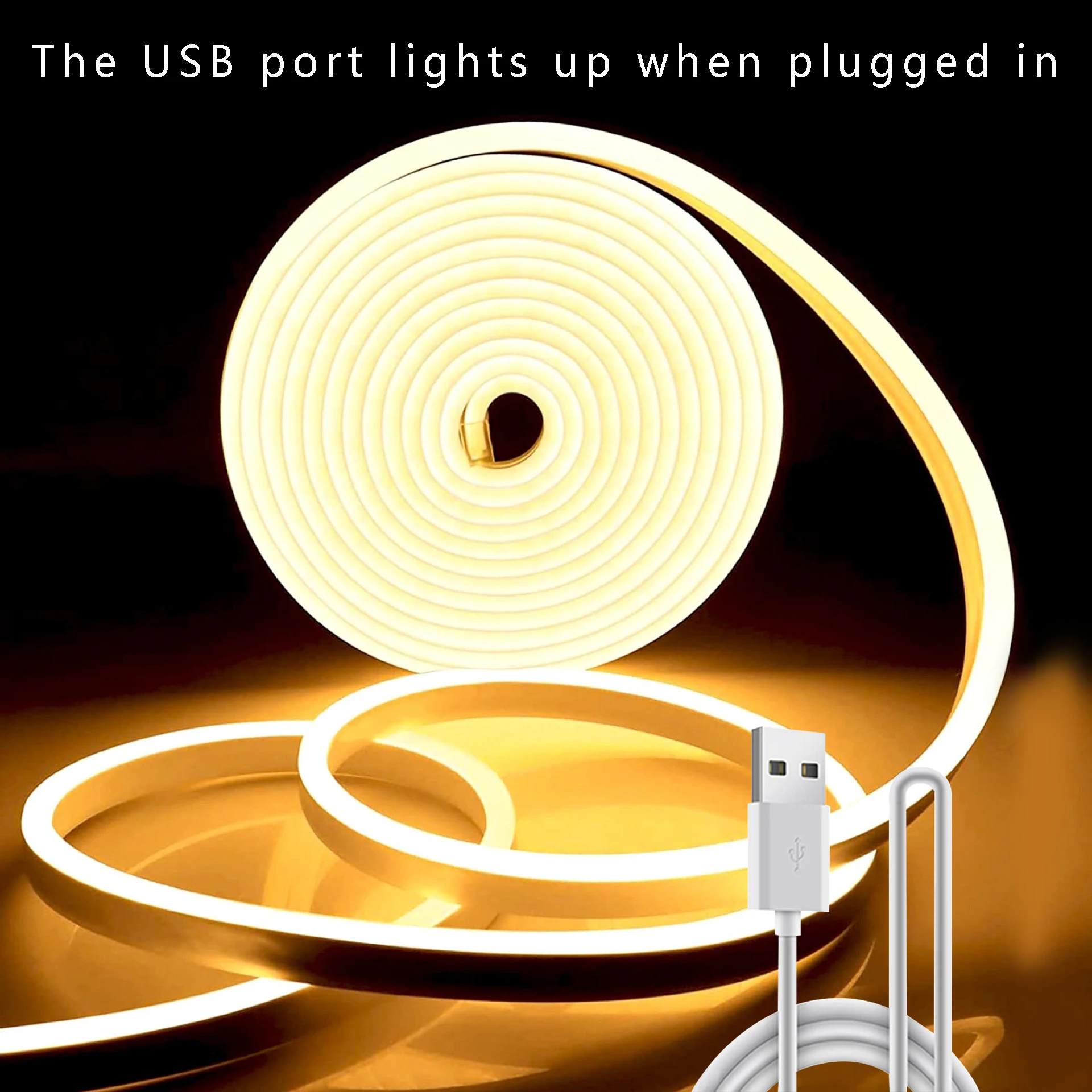Led neon light strips, Usb power supply, suitable for live streaming, makeup mirrors and bathrooms
