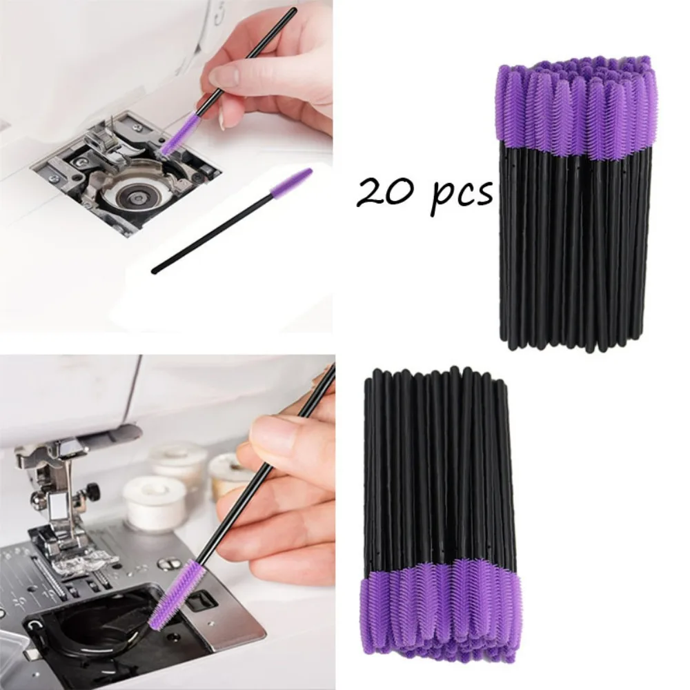 

Набор из 20 многоразовых силиконовых щеток для чистки швейных машин: инструмент для ухода за технологическим оборудованием и хобби, очиститель для труднодоступных мест