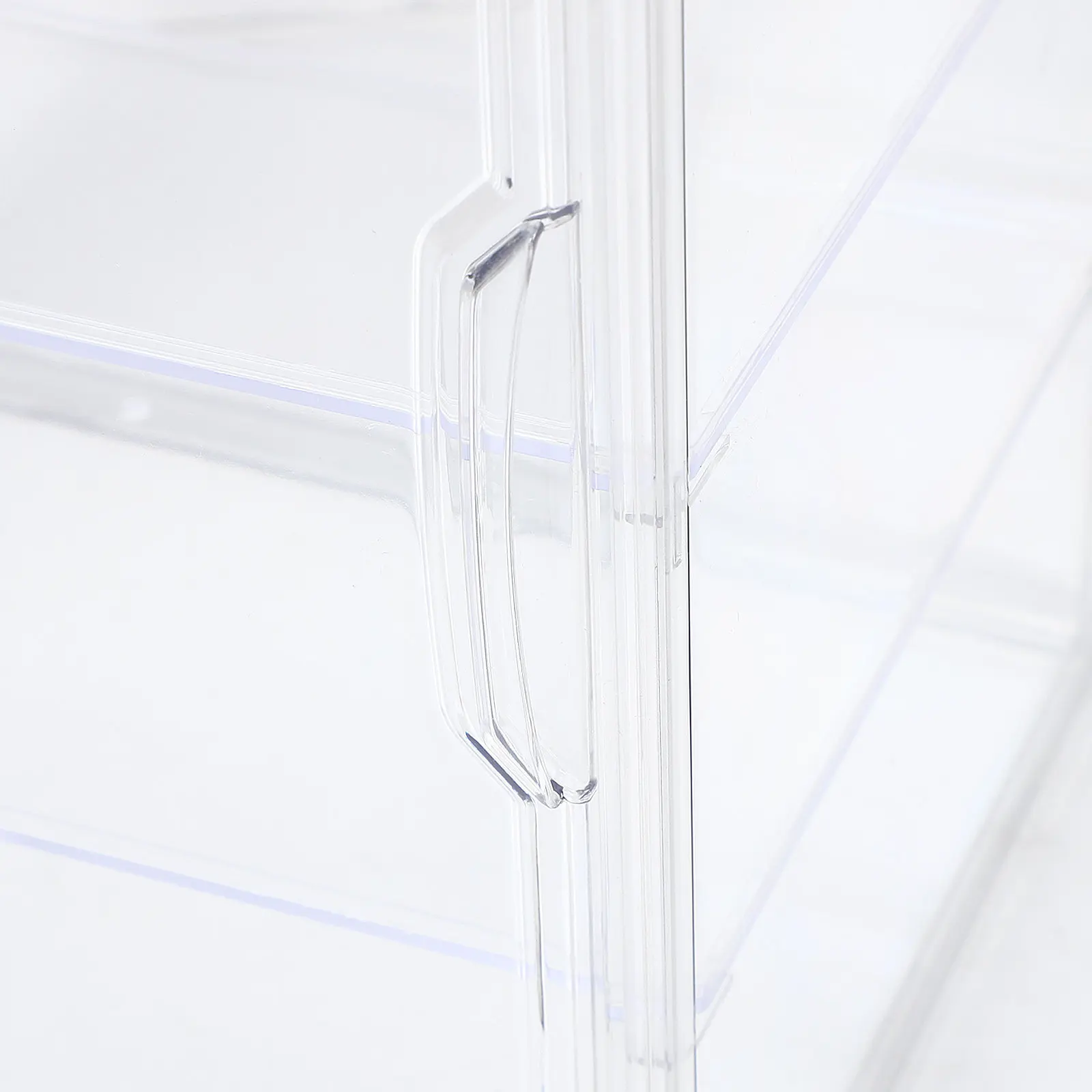 Adjustable 4-Layer Transparent Pastry Display Cabinet Magnetic Closure Countertop Bread Storage Box for Bakery Cafe Kitchen
