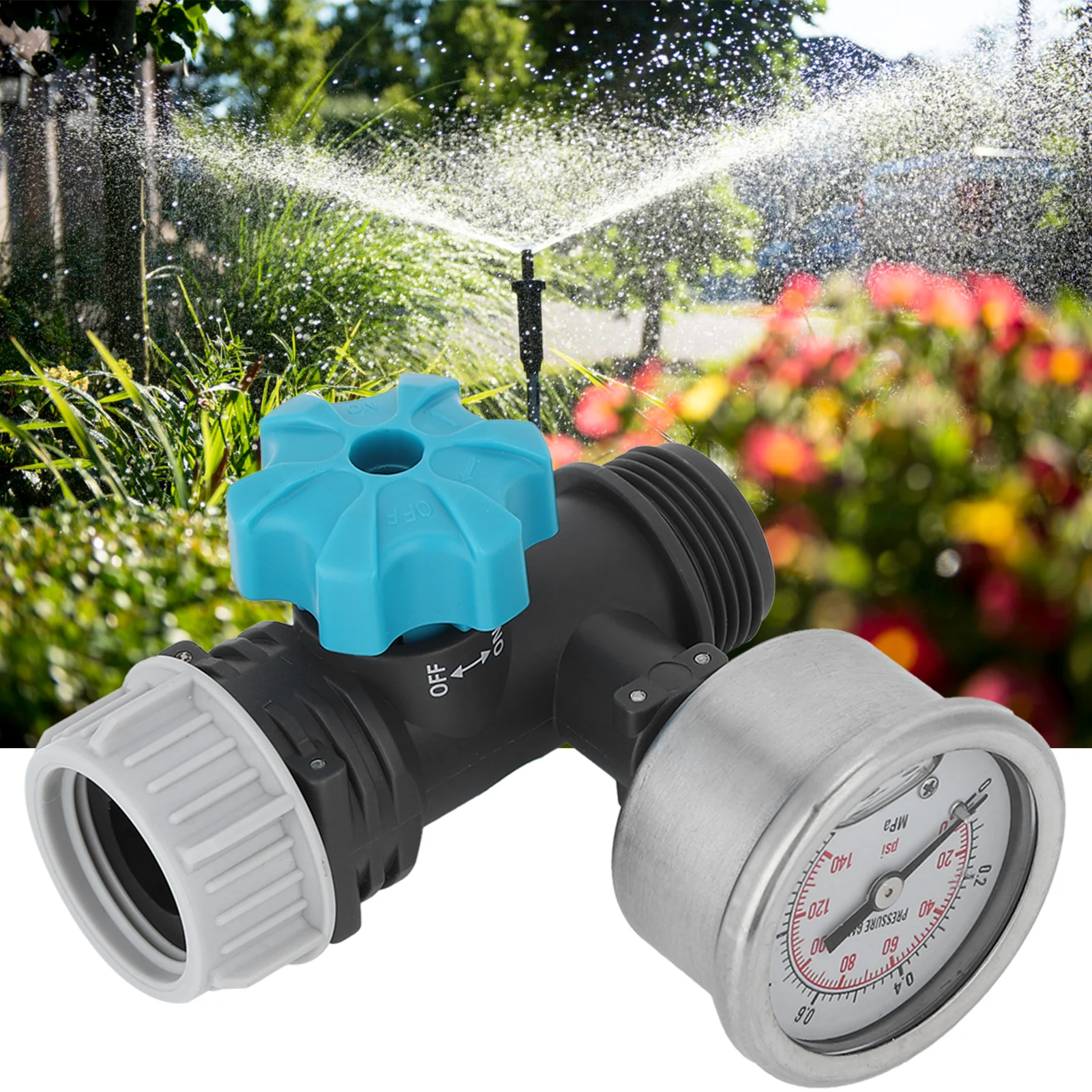 

ZK30 G3/4in Adjustable WaterZK10 Pressure Regulator Valve with Pressure Gauge Greenhouse Garden Irrigation Controller