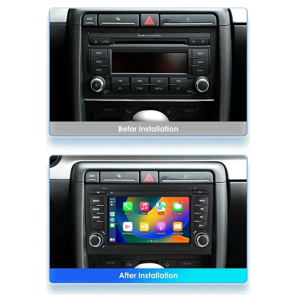 Car Radio Android 2Din for Audi A4 B6/B7 S4 RS4 Wireless Carplay Multimedia Video Player 7inch Stereo Autoaudio Navigation GPS